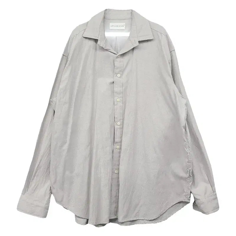 [BUNJANG] La Fille Store Light Grey Oxford Shirt L / 라퍼지스토어 라이트 그레이 옥스포드 셔츠 L