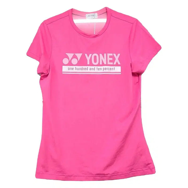 [BUNJANG] YONEX Printing Pink Performance Training Short Sleeve T-Shirt / 요넥스 프린팅 핑크 기능성 트레이닝 반팔티 85