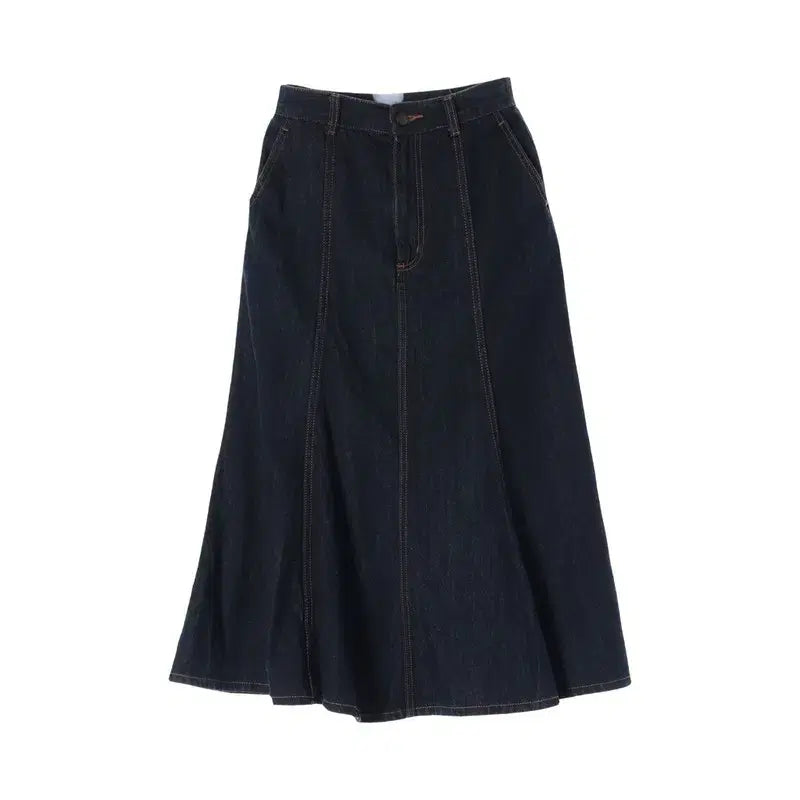 [BUNJANG] GU Women's Cotton Denim Flare Skirt (Size S) / GU (WOMEN - S) 코튼 데님 플레어 스커트