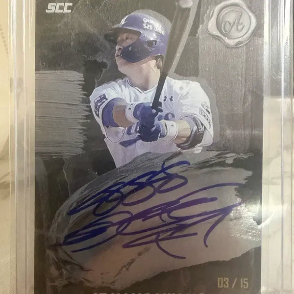 [BUNJANG] Samsung Lions Kang Min-ho Autographed Card / scc센세이션 삼성 강민호 온오토 사인카드 03/15