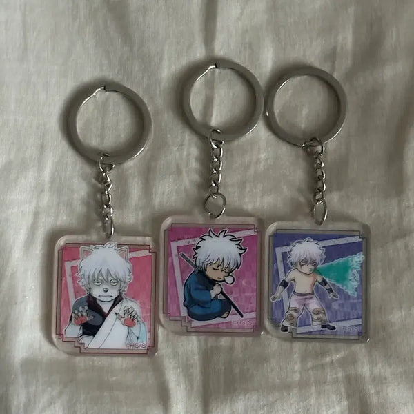 [BUNJANG] Gintama Gintoki Original Sketch Acrylic Keyring / 은혼 중프샵 긴토키 원화 아크릴키링