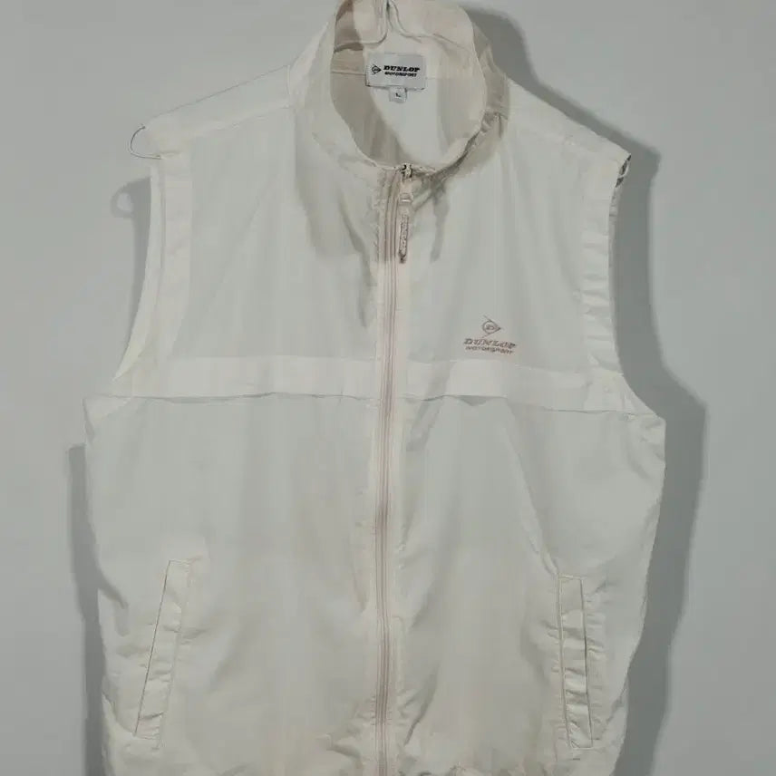 [BUNJANG] Dunlop Motorsport White Vest L / 던롭 모터스포츠 흰색 조끼