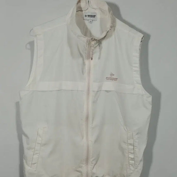 [BUNJANG] Dunlop Motorsport White Vest L / 던롭 모터스포츠 흰색 조끼