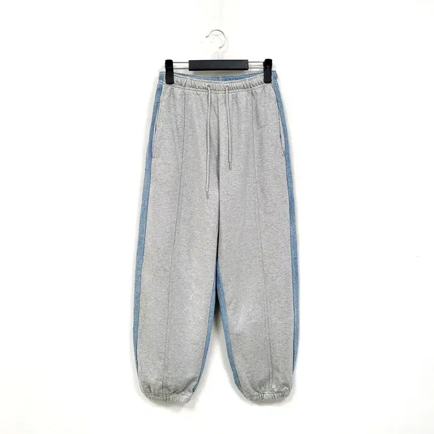 [BUNJANG] Slow Recorder House Mixmatch Banding Jogger Pants Grey/Blue / 슬로우 레코더 하우스 믹스매치 밴딩 조거 팬츠 그레이/청 B269