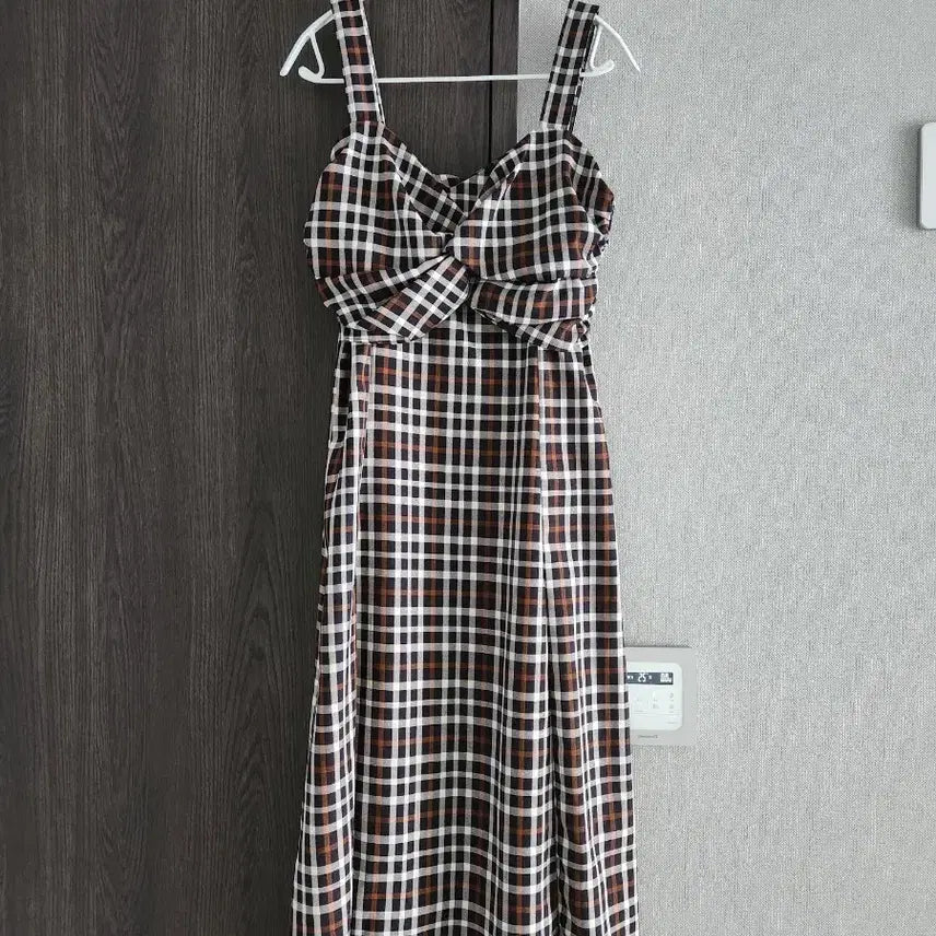 [BUNJANG] ROSYGOLD Check Bustier Long Dress / 로지골드 체크 롱 원피스 F