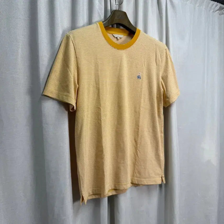 [BUNJANG] Beanpole Linen Blend Striped Short Sleeve T-Shirt (Size 105) / 빈폴 린넨 혼방 스트라이프 반팔 티셔츠 105