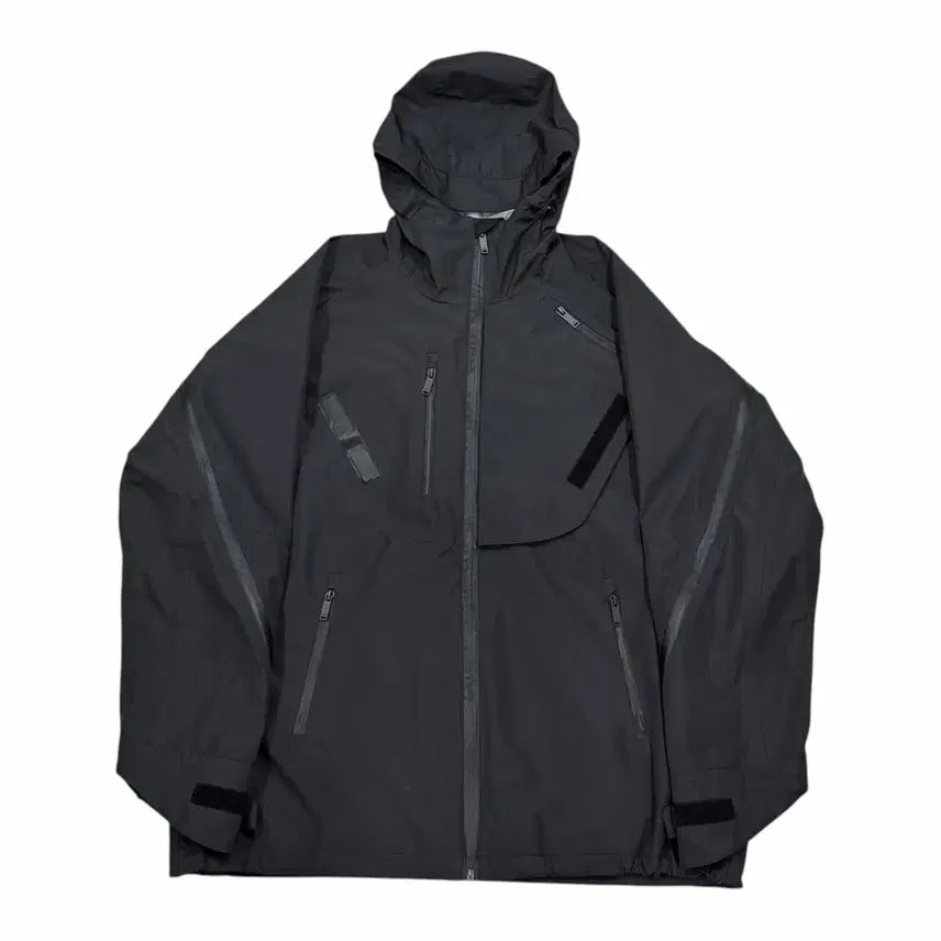 [BUNJANG] Undermycar Cordal Multi Zipper Blouson Jacket / 언더마이카 카우달 멀티 지퍼 라이트 블루종 바람막이 자켓 블랙 M