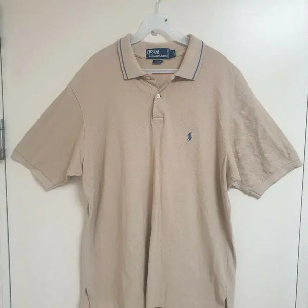 [BUNJANG] Polo Ralph Lauren Polo T-shirt L Beige / 폴로 랄프로렌 카라티 L 베이지
