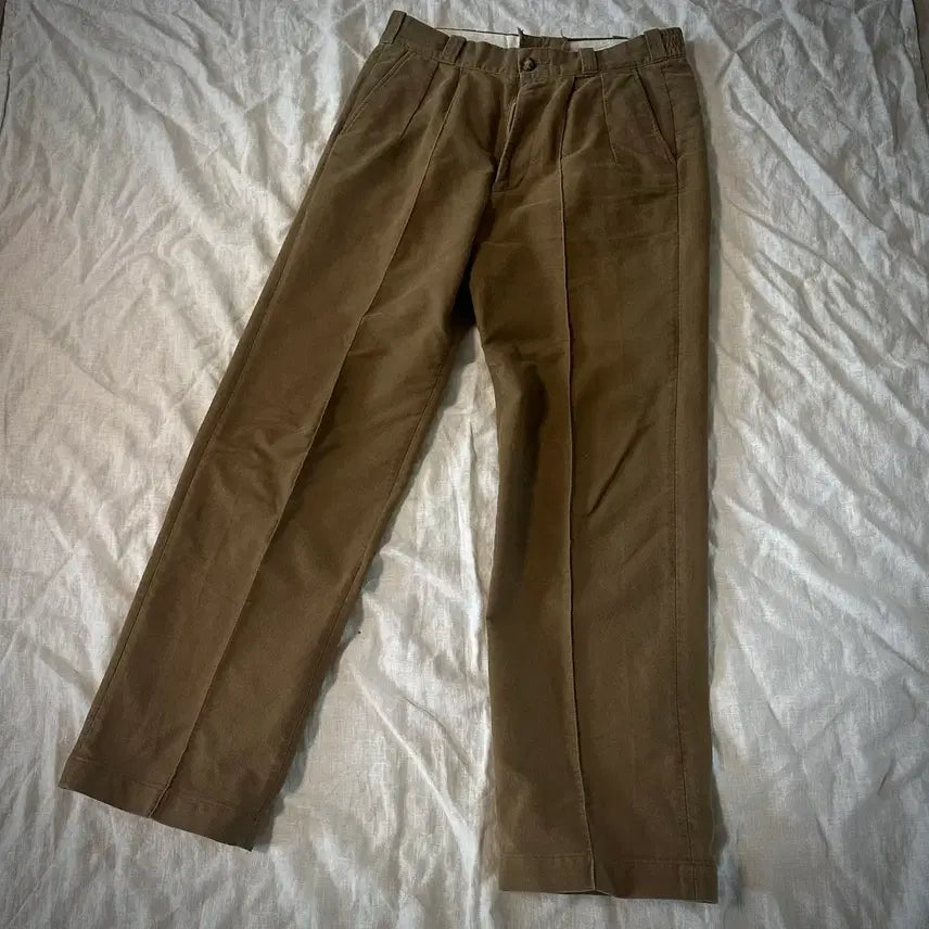 [BUNJANG] OLDJOE Army One-Tuck Trousers Size 32 / 올드조 브라운 아미 원턱 트라우져 32사이즈