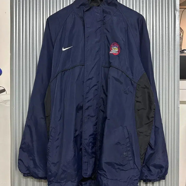 [BUNJANG] Nike Team Vintage Navy Windbreaker Jacket XL / [XL] 나이키 NIKE TEAM 빈티지 네이비 윈드브레이커 자켓