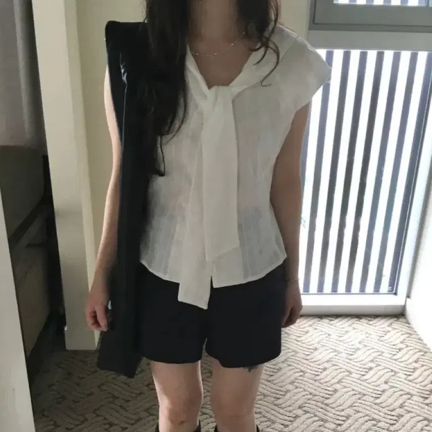[BUNJANG] Abang Dye Short Sleeve Blouse / 아방듀 타이 반팔 블라우스