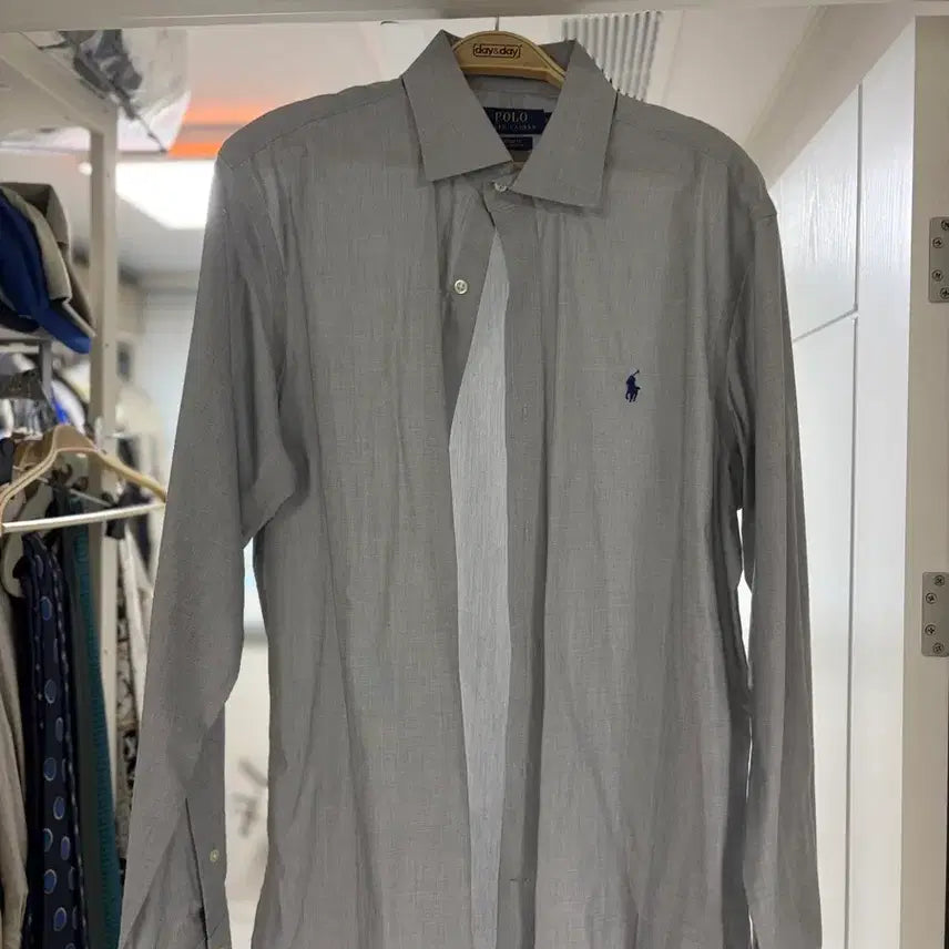 [BUNJANG] Polo Ralph Lauren Men's Gray Shirt Size 42 / [42]폴로 랄프로렌 셔츠 남성용 회색