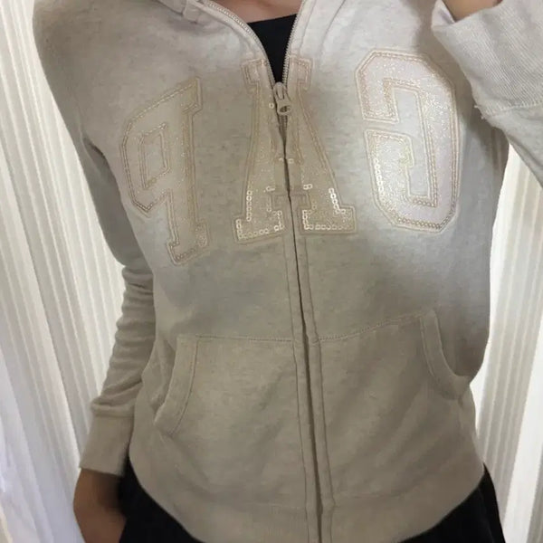 [BUNJANG] Gap Kids Ivory Hoodie Zip-up 2XL / 갭 아이보리 후드집업 키즈 2XL