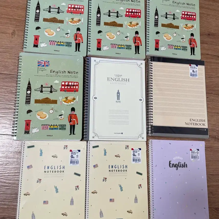 [BUNJANG] Morning Glory English Notebook Set (9 Volumes) / 스프링영어노트.모닝글로리영어노트.9권.