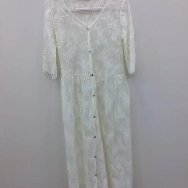[BUNJANG] Vintage Lace Dress Robe / (미시착) 레이스 원피스 겸 로브 이너 원피스 일본 빈티지 판매해요