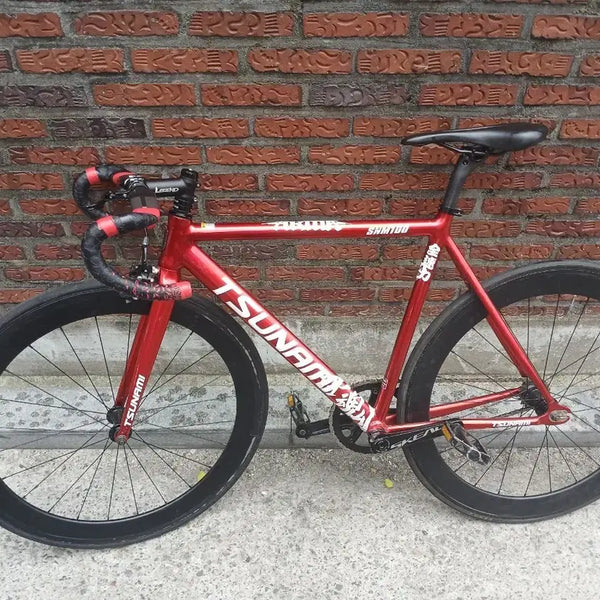 [BUNJANG] Tsunami Red Wine Road Bike / (2번째 사진부터 봐주세요)쓰나미 레드와인 중하급 구성 판/대