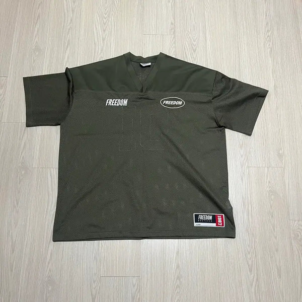 [BUNJANG] Freedom Rugby Short Sleeve T-Shirt / 프리덤 럭비 반팔