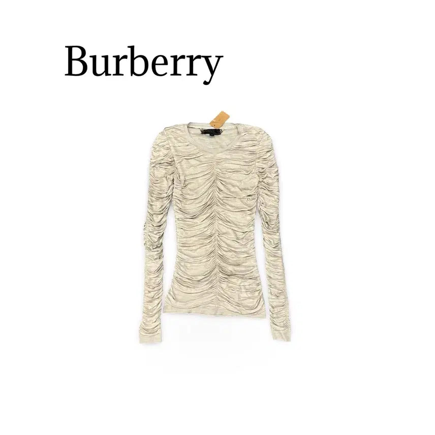 [BUNJANG] Burberry Shirring Long Sleeve T-Shirt / (xs) 버버리 셔링 긴팔 티셔츠