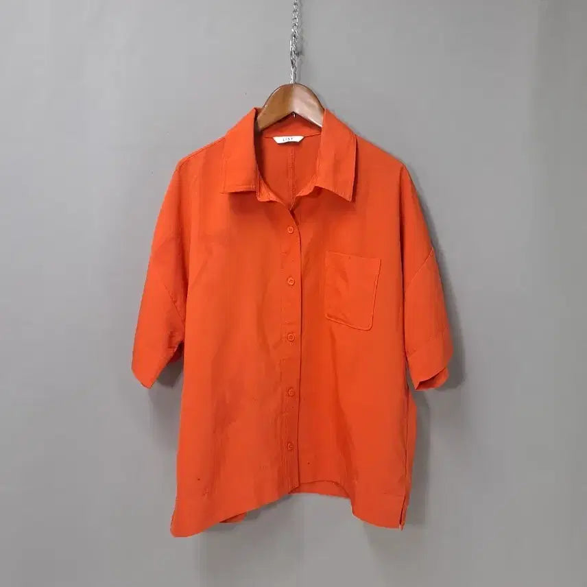 [BUNJANG] Orange Short Sleeve Shirt / LIST 오렌지 반팔 셔츠