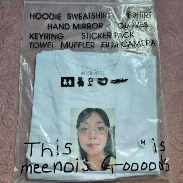 [BUNJANG] Minoi Graphic T-Shirt (Unsealed) - M Size / 미노이 굿즈 반팔 티셔츠 (미개봉) _M사이즈