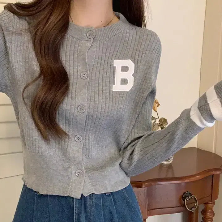 [BUNJANG] Cropped Knit Cardigan / 크롭 삐 가디건