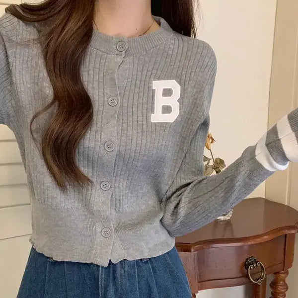 [BUNJANG] Cropped Knit Cardigan / 크롭 삐 가디건