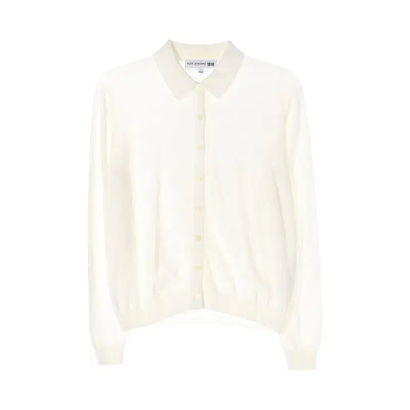 [BUNJANG] Uniqlo x Ines de la Fressange Women's Knit Cardigan / 유니클로 x 이네스 드 라 프레상쥬 (WOMEN-M) 카라넥 니트 가디건