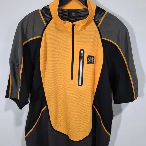 [BUNJANG] Kolon Sport Short Sleeve Jersey Yellow/Black / 코오롱 스포츠 반팔 져지 옐로우/블랙