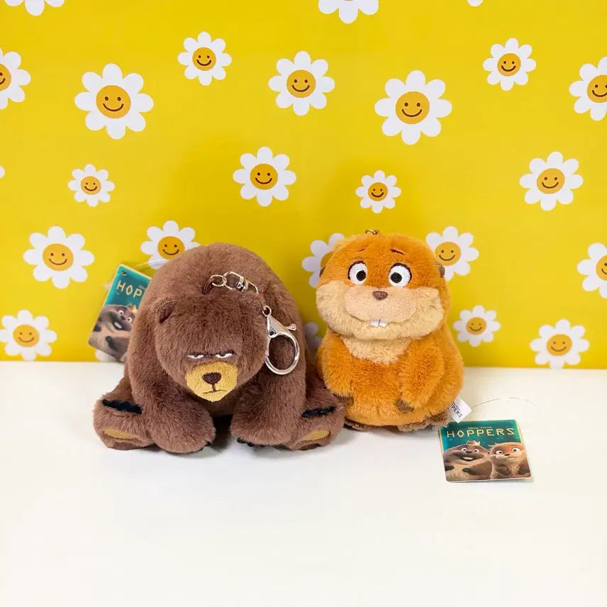 [BUNJANG] Disney Pixar Turning Red Mei Lee & Miriam Mangle Beaver & Bear Plush Keychains 10cm / 디즈니 픽사 호퍼스) 비버 메이블, 곰 엘런 인형 키링 10cm