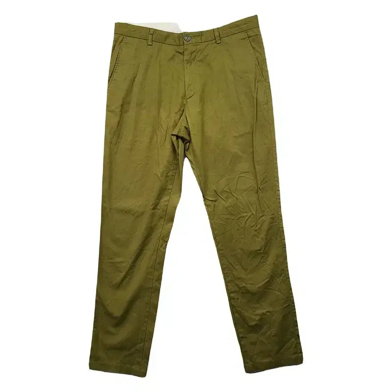 [BUNJANG] HAZZYS Khaki Green Cotton Pants 32 / 해지스 카키 그린 면바지 32