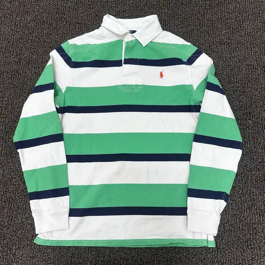 [BUNJANG] Polo Ralph Lauren Striped Rugby Long Sleeve T-Shirt L / POLO 폴로 랄프로렌 스트라이프 럭비티 긴팔티셔츠 L