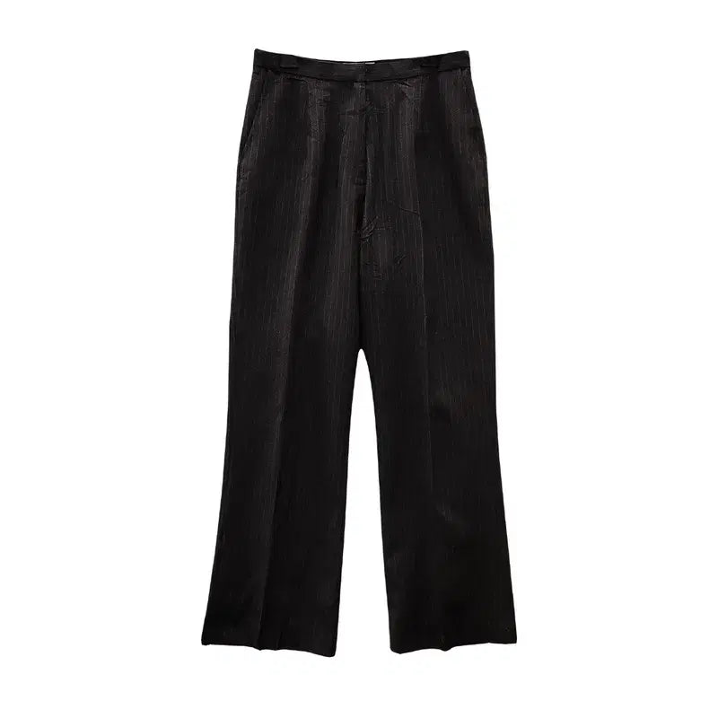 [BUNJANG] Vintage Stitch Stripe Slacks Pants / 빈티지 비즈니스 스티치 스트라이프 슬랙스 팬츠