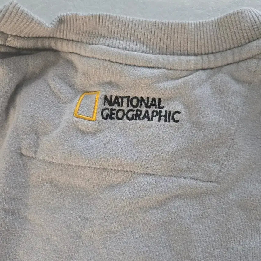 [BUNJANG] National Geographic Logo Embroidered Sweatshirt / 내셔널지오그래픽 맨투맨