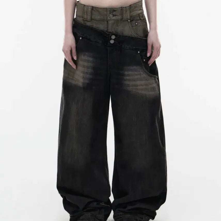 [BUNJANG] Op. 09 Dual Oblique Denim Pants / Op. 09 DUAL OBLIQUE DENIM PANTS M size