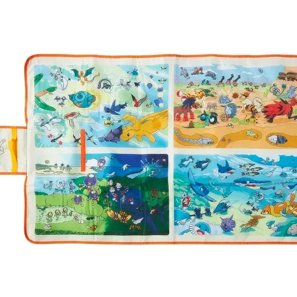 [BUNJANG] Pokemon Center Ecological Encyclopedia Picnic Mat / 포켓몬 포켓몬센터 생태도감 피크닉매트 돗자리 새상품