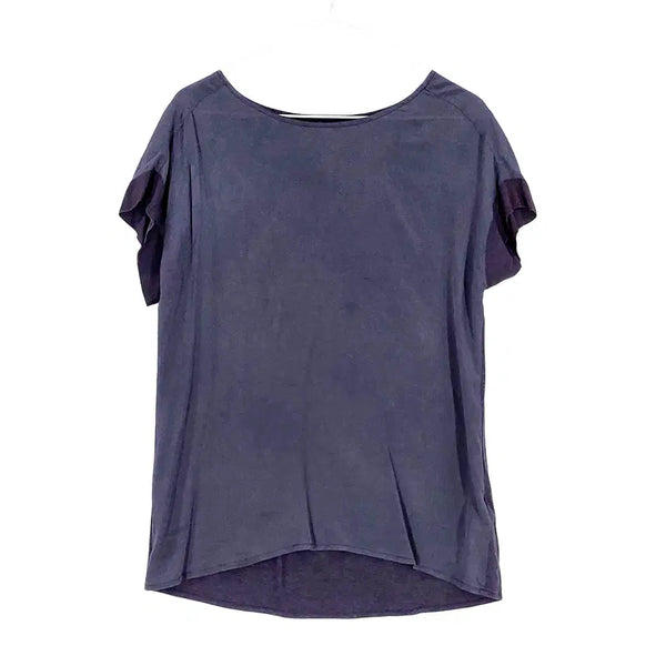 [BUNJANG] Massimo Dutti Women's Charcoal Lyocell Tencel Short Sleeve Blouse (Size M / 95) / 마시모두띠 여성 꾸안꾸 반팔블라우스 95 차콜 00866