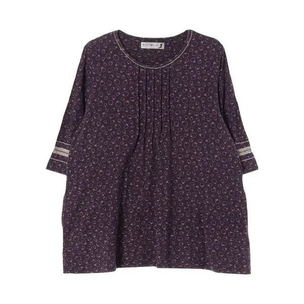 [BUNJANG] Women's Cotton Pattern Blouse (Size L) / JAPAN (WOMEN - L) 코튼 패턴 블라우스