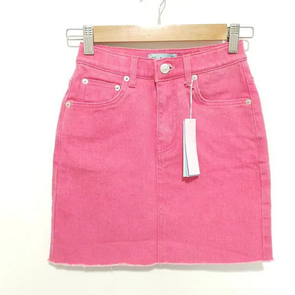 [BUNJANG] Pale Jade Pink Denim Skirt / 페일제이드 핑크 데님 스커트 S_S1870