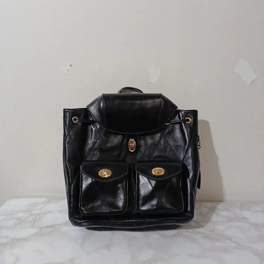 [BUNJANG] Women's Faux Leather Backpack (26E221) / 여성 레자 백팩 (26E221)