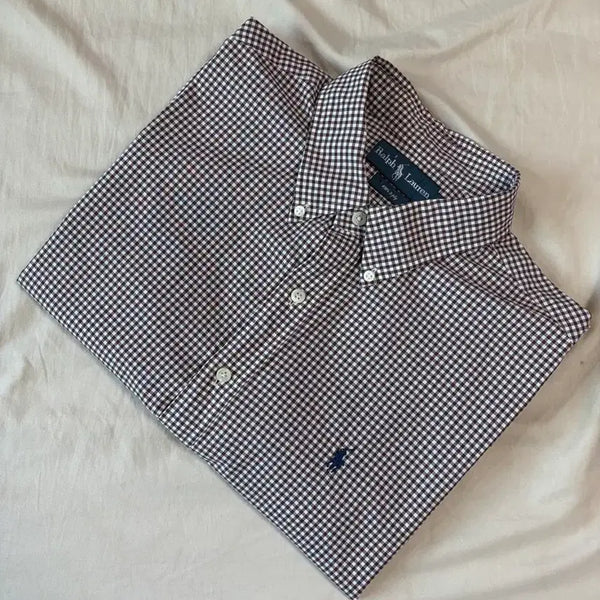 [BUNJANG] Polo Ralph Lauren Classic Fit Gingham Check Shirt Black / XL) 폴로 랄프로렌 클래식핏 깅엄 체크 셔츠 블랙
