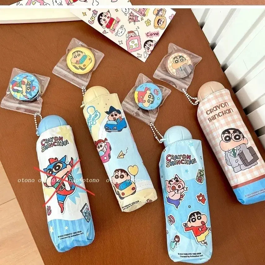 [BUNJANG] Crayon Shin-chan Mini 5-Section Folding Lightweight Umbrella with UV Protection / 짱구 캐릭터 미니 5단 접이식 경량 우산 휴대용 UV차단