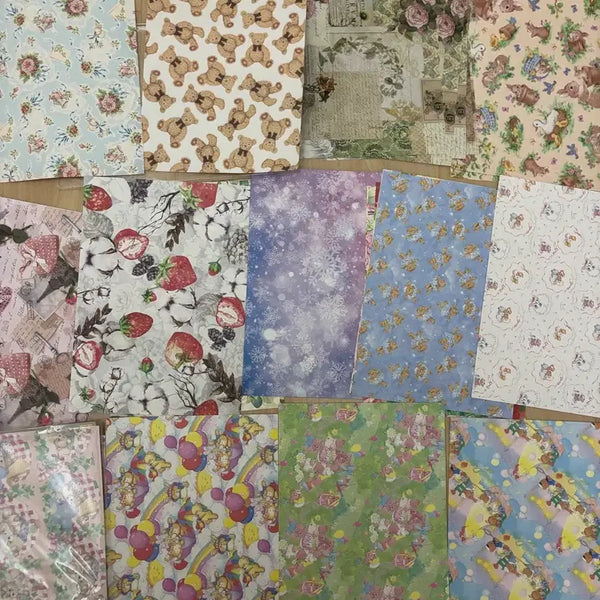 [BUNJANG] Romance Vintage Pattern Paper Set Random Pack / 로망 빈티지 패턴 모조지 종이 세트 랜덤팩 (그외)