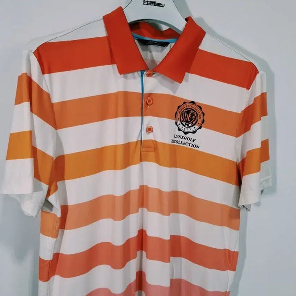 [BUNJANG] Rinxs Golf Striped Short-Sleeve Polo Shirt / 링스 골프 단가라 반팔 카라티