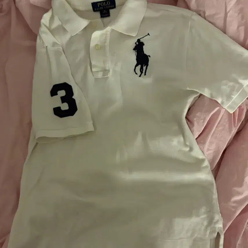 [BUNJANG] Polo Ralph Lauren Big Pony White Short Sleeve Polo Shirt / 폴로 빅포니 화이트 반팔카라티
