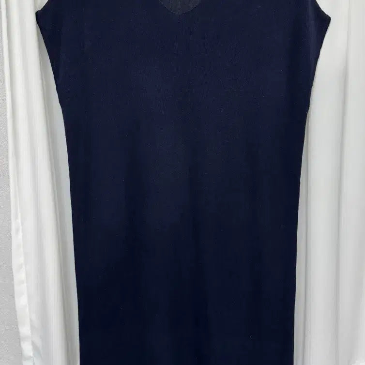[BUNJANG] ZIOZIA V-Neck Knit Dress Navy / 지오송지오 니트 원피스 네이비