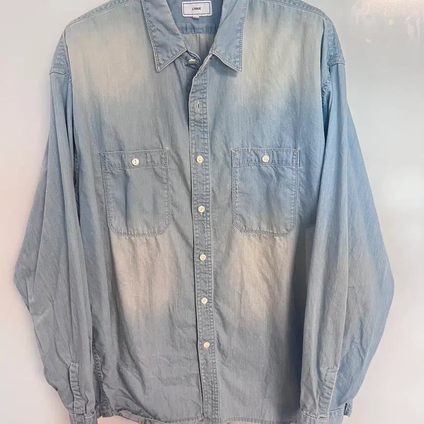 [BUNJANG] Lish Bleached Denim Shirt / [3] 리슈 블리치드 데님 셔츠