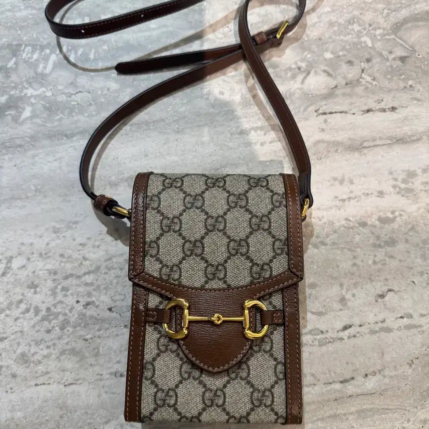 [BUNJANG] Gucci Horsebit 1955 Mini Crossbody Bag Brown / 구찌 홀스빗 1955 미니 크로스백