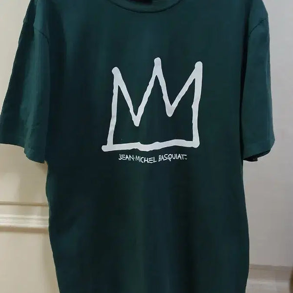 [BUNJANG] Basquiat Rose Motif Short Sleeve T-Shirt / 남성의류 장미쉘 바스키아 반팔티