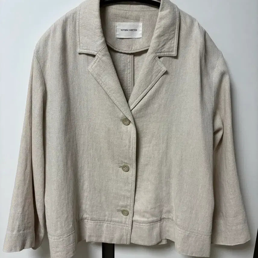[BUNJANG] NOTHING WRITTEN Linen Yu-farmers Jacket Natural OS / 낫띵리튼 NOTHING WRITTEN 린넨 자켓