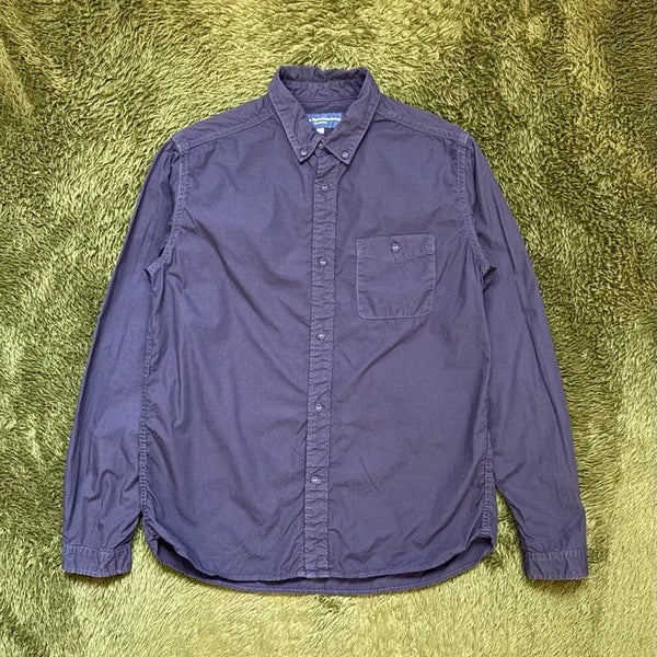 [BUNJANG] White Mountaineering Wardrobe Button-Down Shirt Navy / [2] 화이트 마운티니어링 워드로브 버튼다운 셔츠 네이비